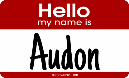 Hello my name is Audon png download