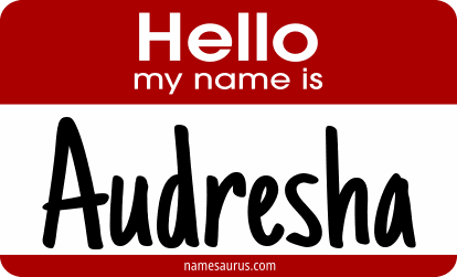 Hello my name is Audresha png download