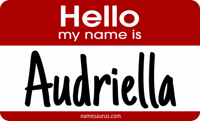 Hello my name is Audriella png download