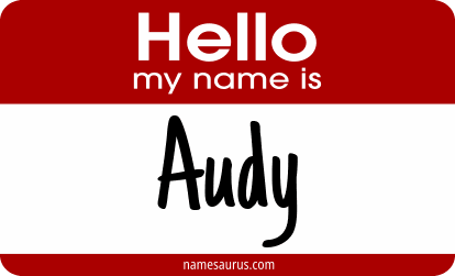 Hello my name is Audy png download