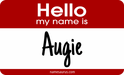 Hello my name is Augie png download