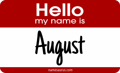 Hello my name is August png download