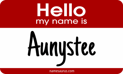 Hello my name is Aunystee png download