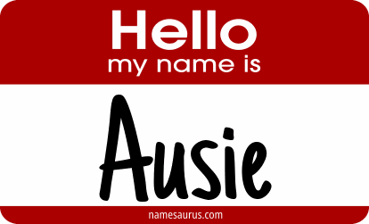 Hello my name is Ausie png download