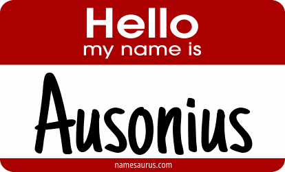 Hello my name is Ausonius png download