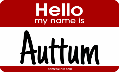 Hello my name is Auttum png download