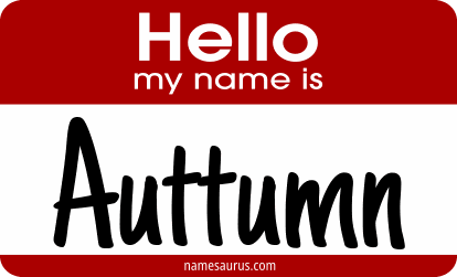 Hello my name is Auttumn png download