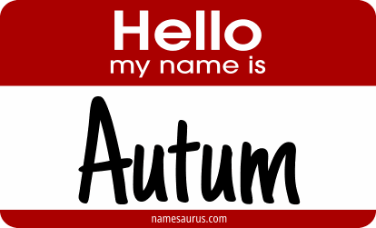 Hello my name is Autum png download