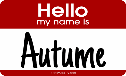 Hello my name is Autume png download
