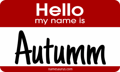 Hello my name is Autumm png download