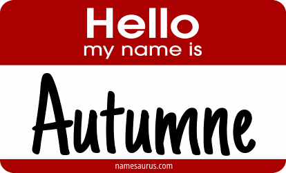 Hello my name is Autumne png download