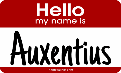 Hello my name is Auxentius png download