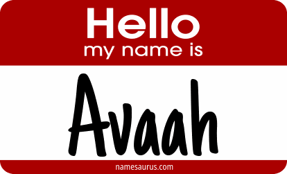 Hello my name is Avaah png download
