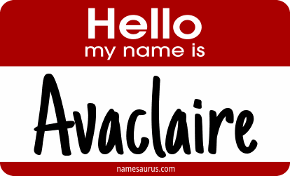 Hello my name is Avaclaire png download