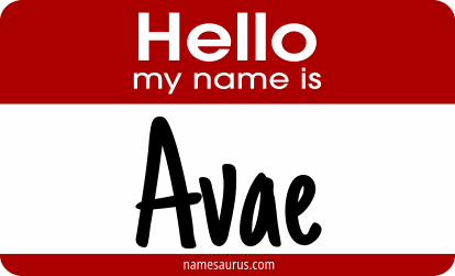 Hello my name is Avae png download