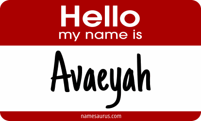 Hello my name is Avaeyah png download