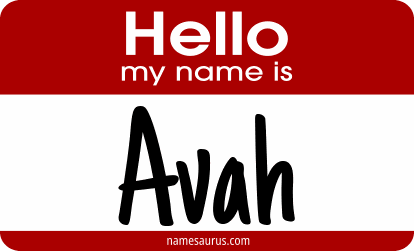 Hello my name is Avah png download