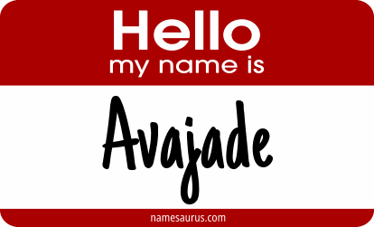 Hello my name is Avajade png download
