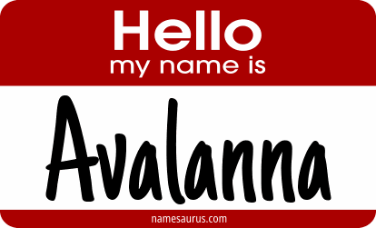 Hello my name is Avalanna png download