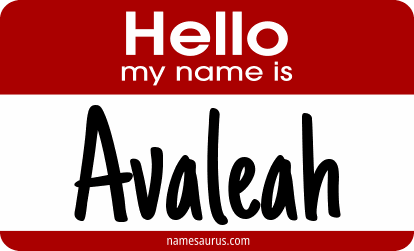 Hello my name is Avaleah png download