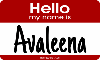 Hello my name is Avaleena png download