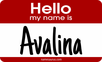 Hello my name is Avalina png download