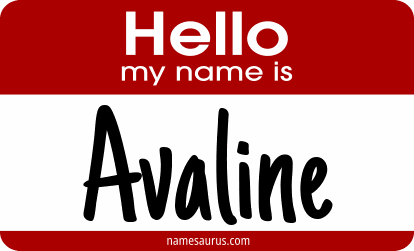 Hello my name is Avaline png download