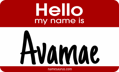 Hello my name is Avamae png download
