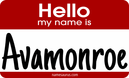 Hello my name is Avamonroe png download