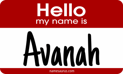 Hello my name is Avanah png download