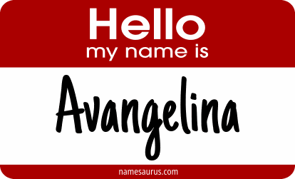 Hello my name is Avangelina png download