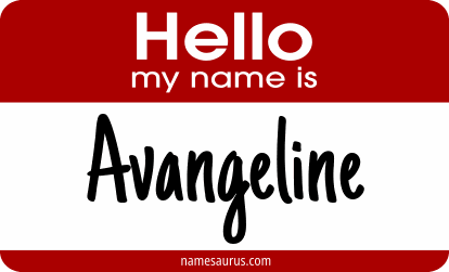 Hello my name is Avangeline png download