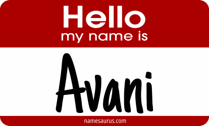 Hello my name is Avani png download