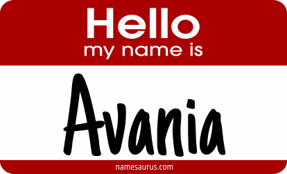 Hello my name is Avania png download