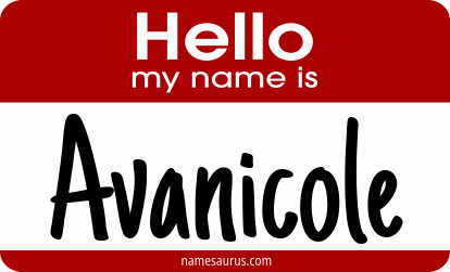 Hello my name is Avanicole png download