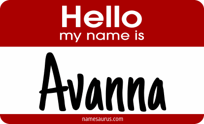 Hello my name is Avanna png download