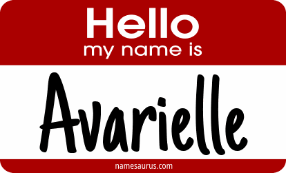 Hello my name is Avarielle png download