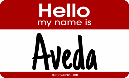 Hello my name is Aveda png download