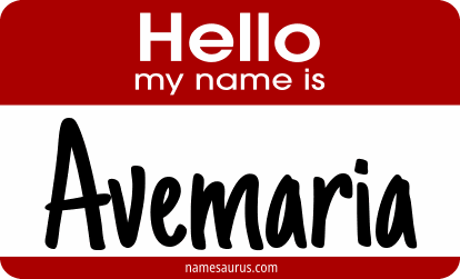Hello my name is Avemaria png download