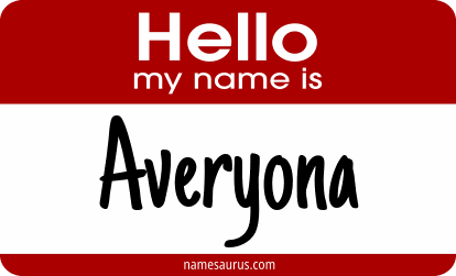 Hello my name is Averyona png download