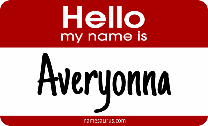 Hello my name is Averyonna png download