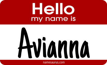 Hello my name is Avianna png download