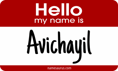 Hello my name is Avichayil png download