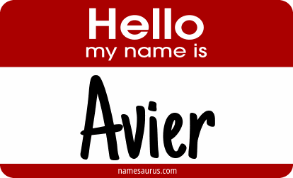 Hello my name is Avier png download