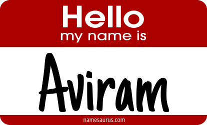 Hello my name is Aviram png download