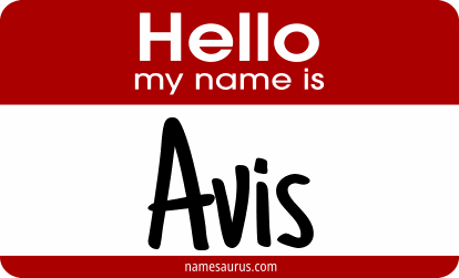 Hello my name is Avis png download