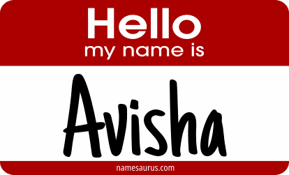 Hello my name is Avisha png download