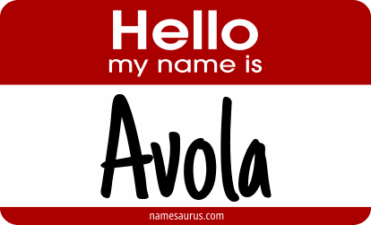 Hello my name is Avola png download