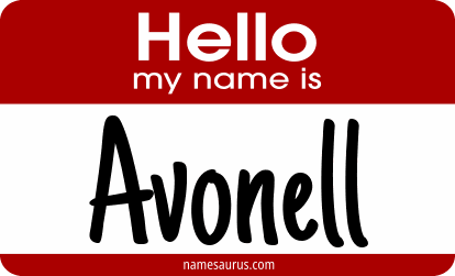 Hello my name is Avonell png download