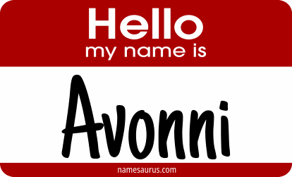 Hello my name is Avonni png download